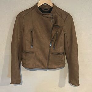 Banana Republic Leather Jacket, tan, size XS